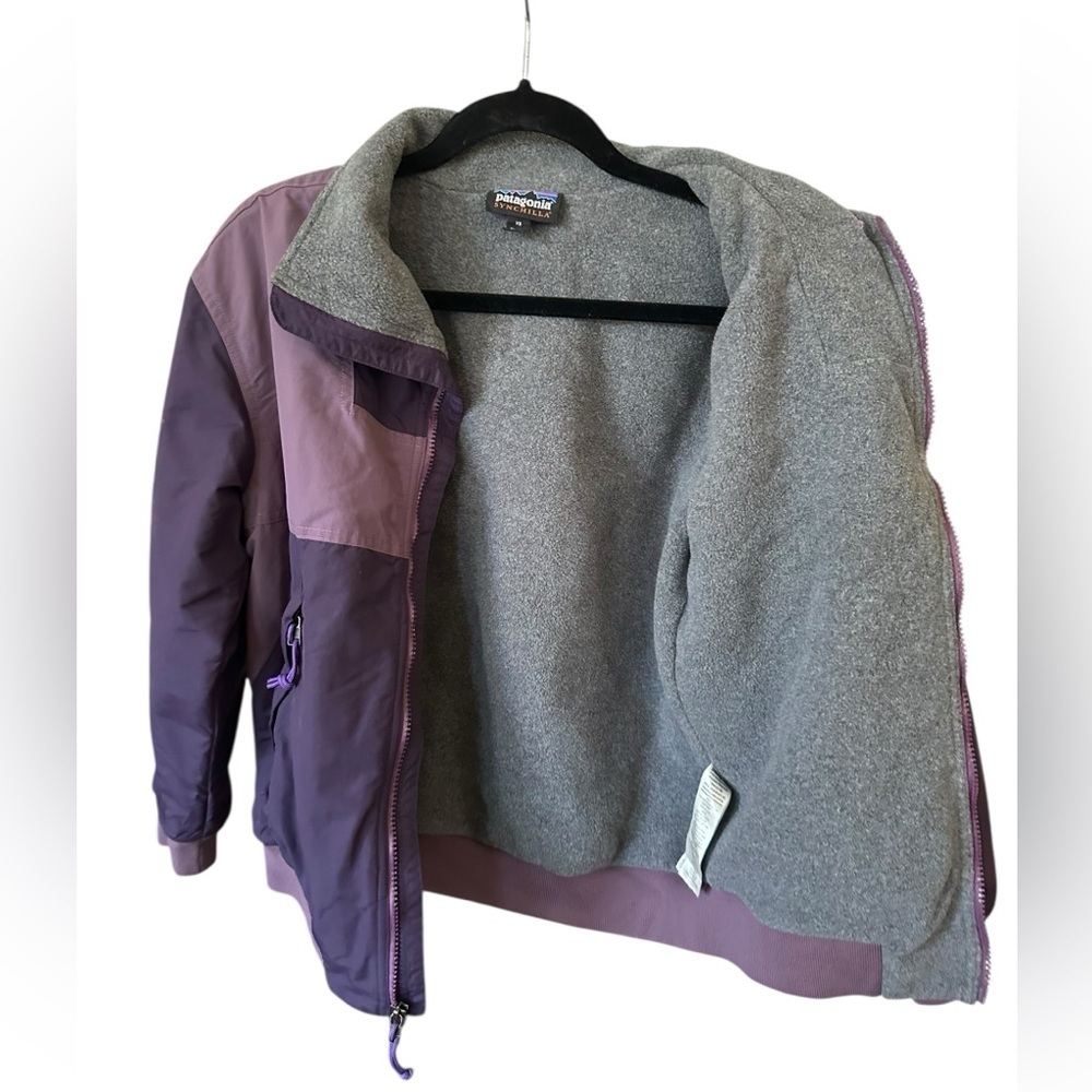 Patagonia Two-Tone Purple fleece liner Jacket size XS - Picture 5 of 11